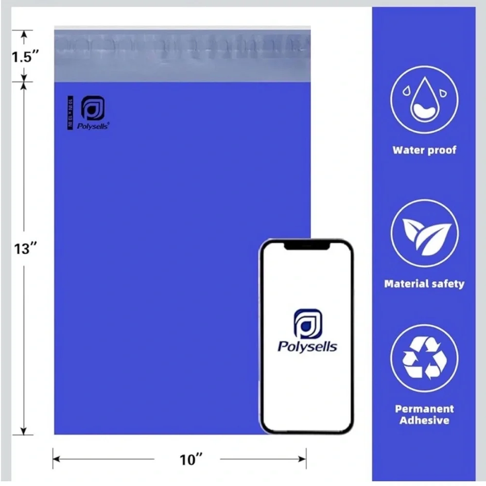 50 Polymailers in 3 sizes with bonus stickers